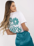 Biały t-shirt z nadrukiem