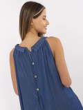 Maxi oversize sukienka w ciemnoniebieskim kolorze