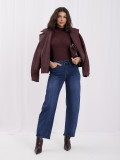 Ciemnoniebieskie mom jeans z wysokim stanem