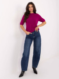 Damskie jeansy balloon fit z wysokim stanem, ciemnoniebieskie