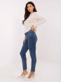 Damskie jeansy skinny w ciemnoniebieskim kolorze
