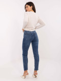 Damskie jeansy skinny w ciemnoniebieskim kolorze