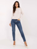 Damskie jeansy skinny w ciemnoniebieskim kolorze