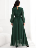 Elegancka ciemnozielona sukienka maxi z cekinami