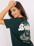 Stylowe t-shirt w ciemnozielonym kolorze