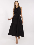 Elegancka maxi sukienka z falbanami