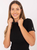 Elegancki czarny sweter z golfem