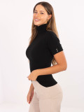 Elegancki czarny sweter z golfem