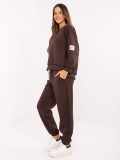 Damski komplet w ciemnym brązie – bluza i spodnie