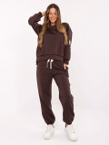 Damski komplet w ciemnym brązie – bluza i spodnie