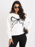 Elegancka bluza ecru z aplikacją