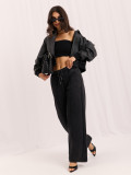 Szare spodnie dresowe wide leg