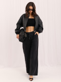 Szare spodnie dresowe wide leg