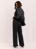 Szare spodnie dresowe wide leg