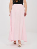 Jasnoróżowa spódnica midi z wiązaniem