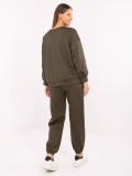 Damski komplet khaki z długim rękawem