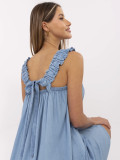 Oversize niebieska maxi sukienka