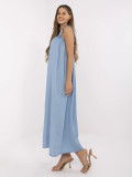 Oversize niebieska maxi sukienka