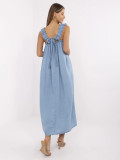 Oversize niebieska maxi sukienka