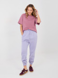 Damskie fioletowe spodnie dresowe z wysokim stanem