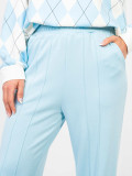Damskie szerokie spodnie dresowe w jasnoniebieskim kolorze