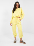 Damski żółty komplet z wiązaniem i wysokim stanem