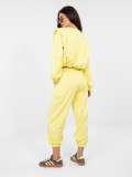 Damski żółty komplet z wiązaniem i wysokim stanem
