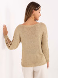Elegancki złoty sweter