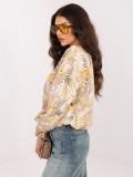 Żółta bomberka w kwiaty z podszewką
