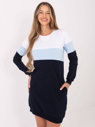 Granatowo-niebieska sukienka dresowa RUE PARIS