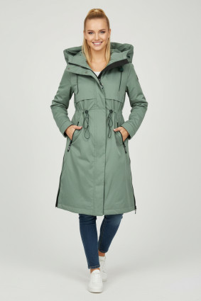 Kurtka o wydłużonym fasonie FASHION zielona