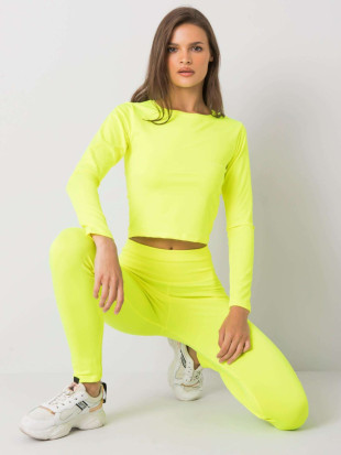 Fluo żółty komplet sportowy damski