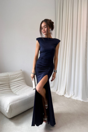 Granatowa maxi sukienka Aurelia