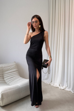 Czarna sukienka maxi