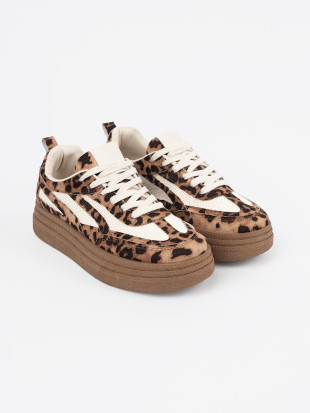 Damskie sneakersy w panterkę