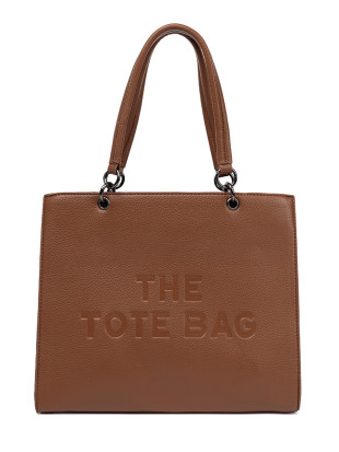 Torebka typu tote w ciepłym brązie