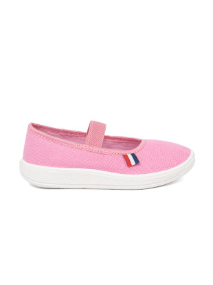 Lekkie różowe buty z elastycznym paskiem