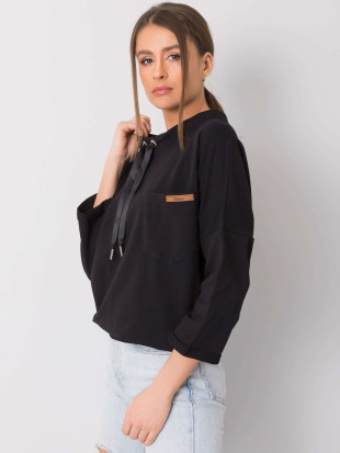 Czarna oversize bawełniana bluza
