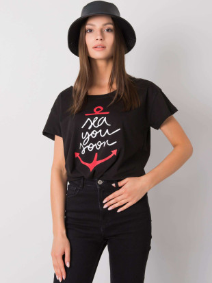 Czarny t-shirt z napisem