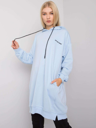 Jasnoniebieska bluza damska z kapturem
