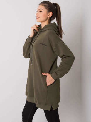 Khaki damska bluza z kapturem