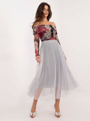 Elegancka midi spódnica z tiulu