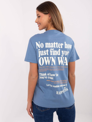 Wygodne niebieskie t-shirt z krótkim rękawem