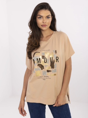 Stylowa bluzka w kolorze camel