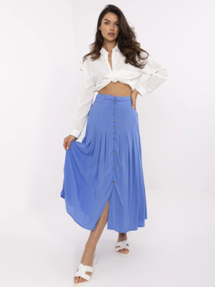 Elegancka niebieska midi spódnica