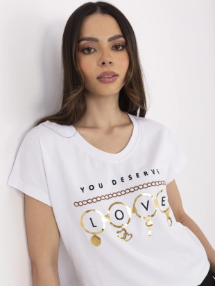 Białe t-shirt z krótkim rękawem