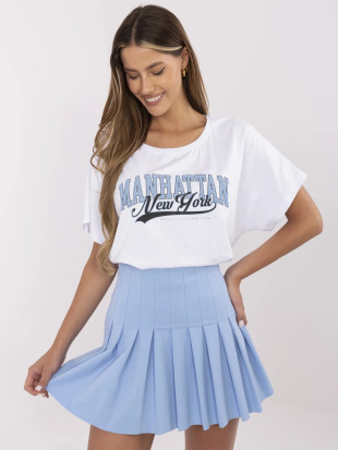 Biały t-shirt z krótkim rękawem