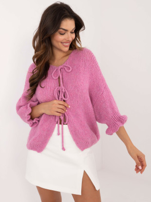 Stylowy sweter w ciemnoróżowym kolorze