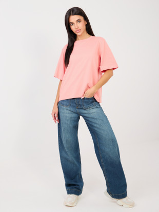 Damska bawełniana koszulka w brzoskwiniowym kolorze