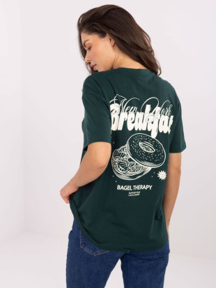 Stylowe t-shirt w ciemnozielonym kolorze